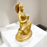 A beautifully detailed brass idol of Maa Parvati, symbolizing love, devotion, and power, perfect for worship or home decor.