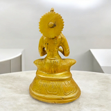 A beautifully detailed brass idol of Maa Parvati, symbolizing love, devotion, and power, perfect for worship or home decor.