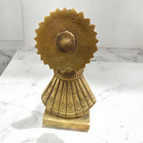 A beautifully handcrafted 4-inch Khatu Shyam Ji brass murti, ideal for worship, bringing prosperity, protection, and divine blessings into the home.