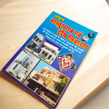 A book titled Sampurna Vastu Shastra & Dosh Nivaran in Hindi with a large font, placed on a desk with a peaceful and harmonious background symbolizing positive energy flow.
