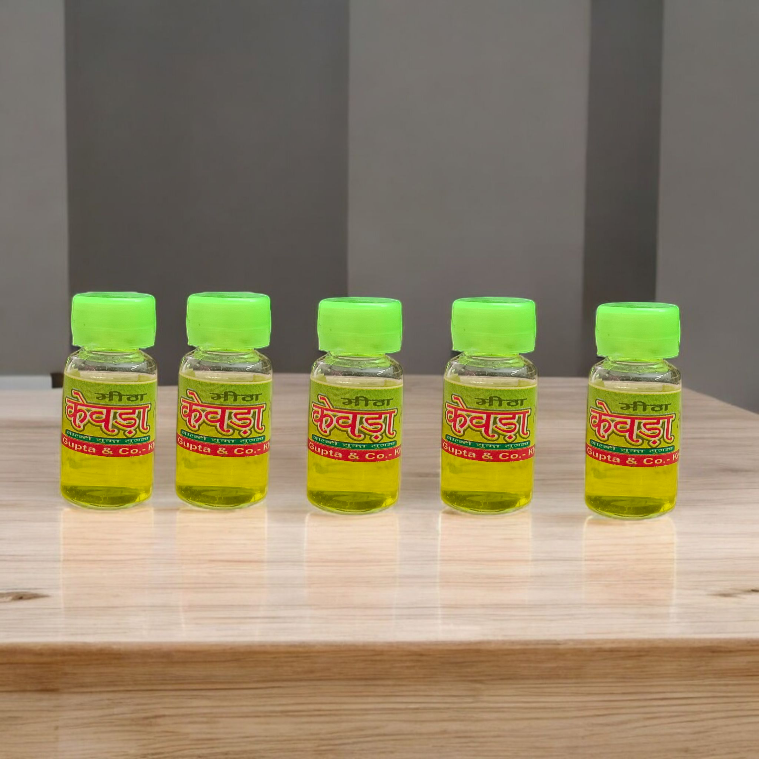 A bottle of Kewra Attar (4ML), alcohol-free, ideal for worship and spiritual practices, with a floral fragrance