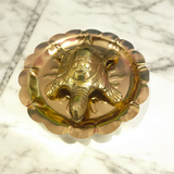 A detailed image of the Brace Kachua with Yantra, showcasing the tortoise shape and intricate Yantra design etched onto it, symbolizing prosperity, protection, and wish fulfillment.

