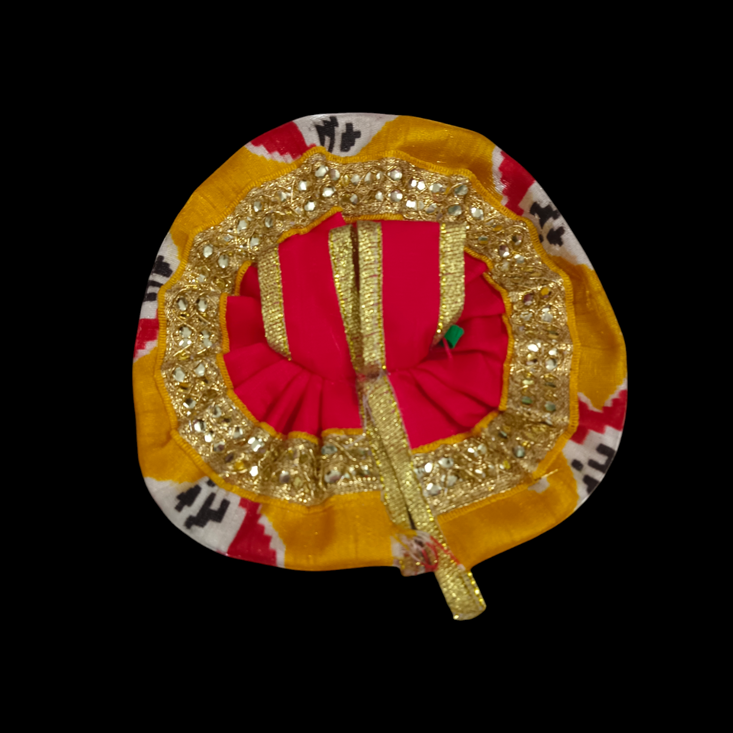 A divine Laddu Gopal Italian Style Dress made of premium fabric, designed for small Laddu Gopal idols (Size 1 No.). 