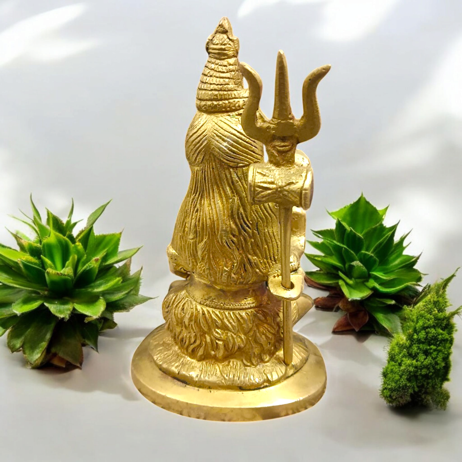 A divine Shiv Ji Brass Idol in a Blessing Pose, perfect for worship, meditation, and pooja room, symbolizing peace and protection.