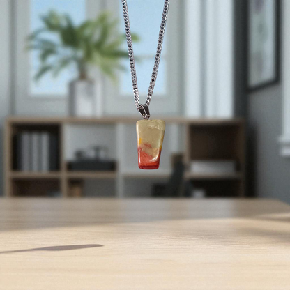 A handcrafted Rainbow Red Jasper Pendant made from natural tumbled gemstone, perfect for healing, emotional stability, and protection