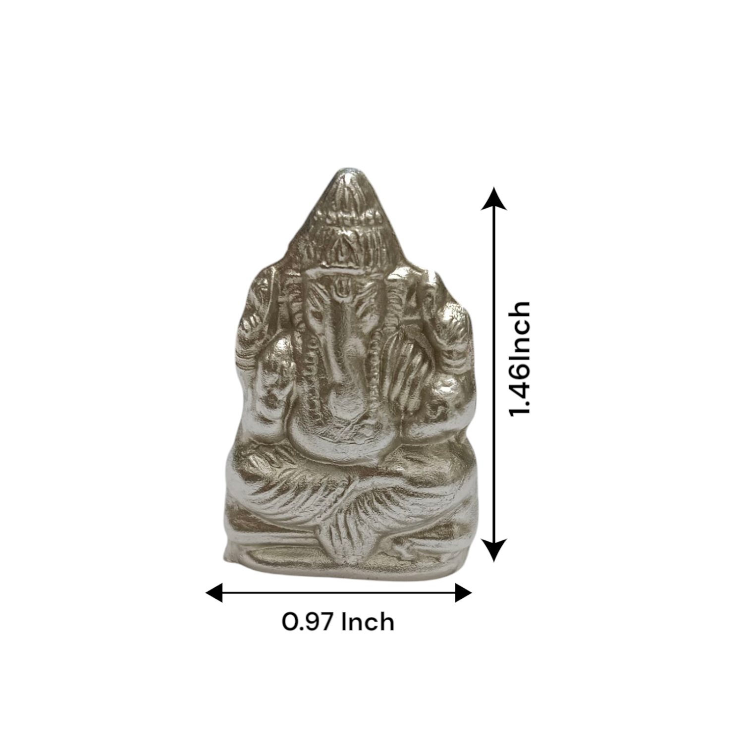 A high-quality image of a Lakshmi Ganesh In Parad Murti, crafted from pure mercury, symbolizing prosperity, wealth, and success, with intricate detailing and lab certification