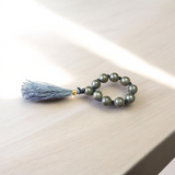 A lab-certified natural pyrite finger mala featuring 9+1 polished 8mm beads, ideal for meditation, chanting, and attracting positive energy