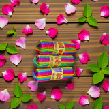 A pack of 5 Silk Pooja Kalawa Moli, multi-color Raksha Sutra Mannat Dhaga threads, each 11 feet in length, used for religious rituals and spiritual protection