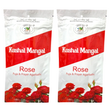A pack of Kushal Mangal Rose Incense Sticks with a calming rose fragrance, perfect for meditation, relaxation, and creating a peaceful atmosphere.