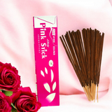 A pack of Liberty Pink Incense Sticks with a free gift included, designed for peaceful pooja and meditation rituals.
