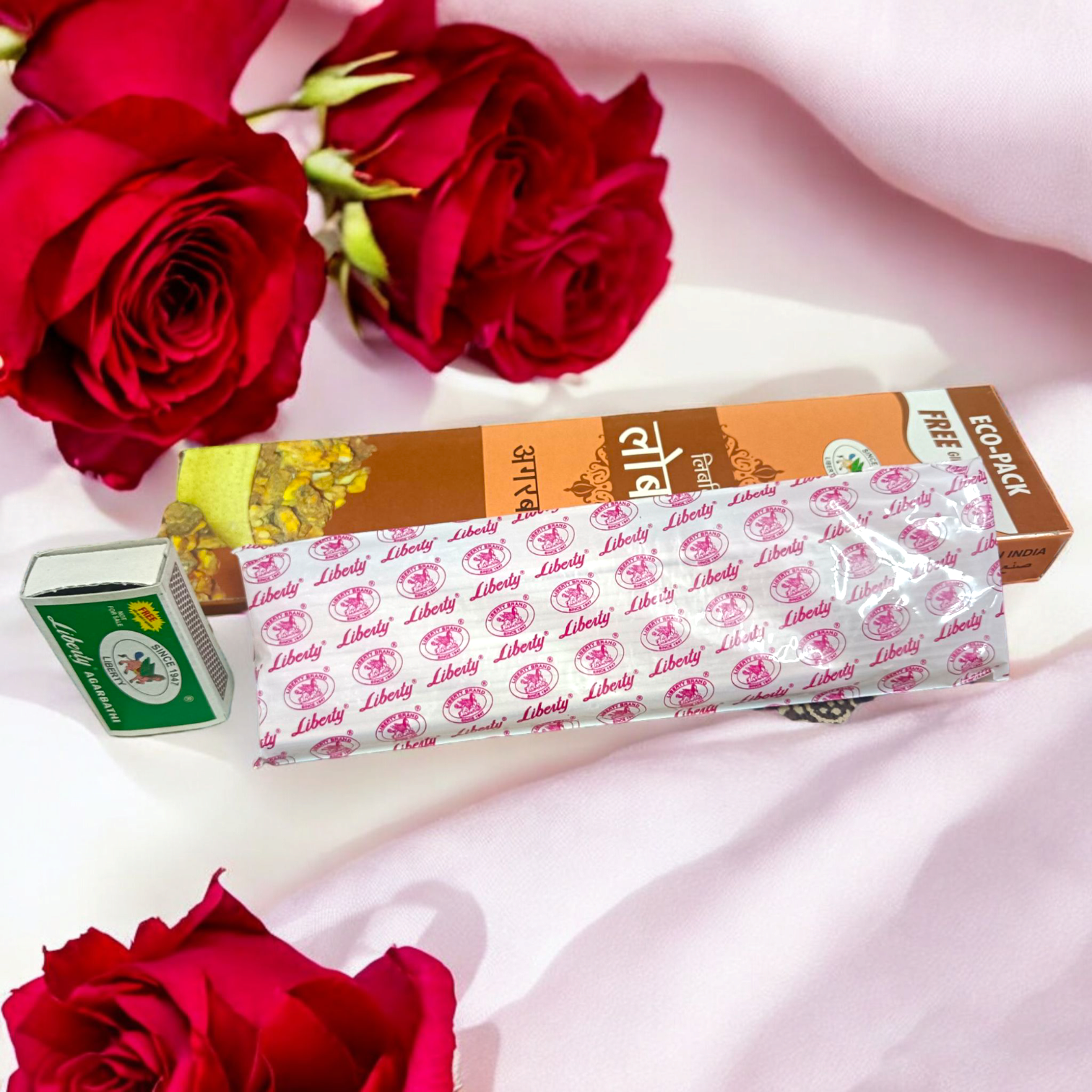 A pack of Loban Incense Sticks with an earthy, soothing fragrance for meditation, prayer, and purification, including a free gift with every purchase.