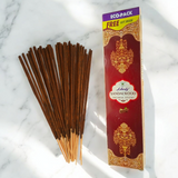A pack of Sandalwood Incense Sticks with a calming aroma, featuring an economy-sized bundle with a free gift included.