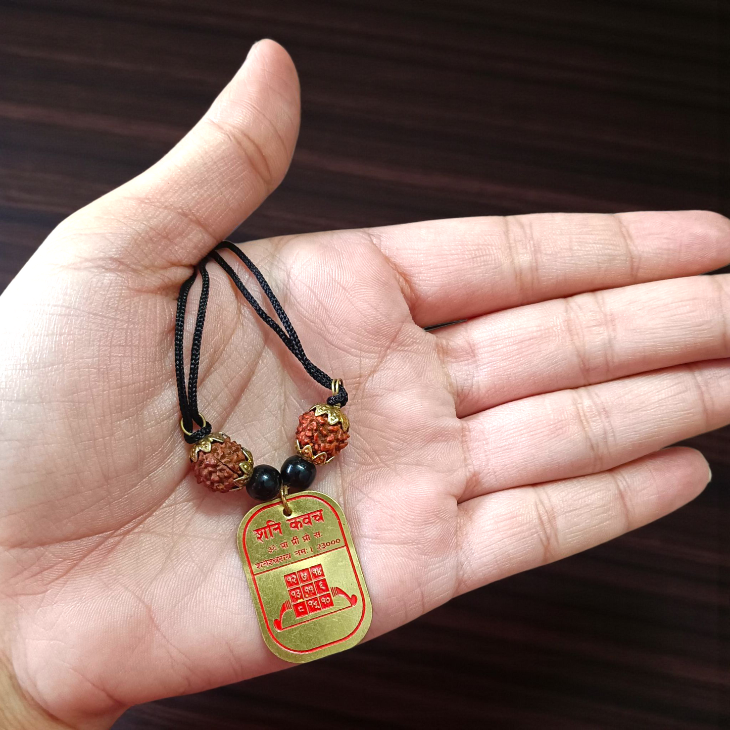A powerful and lab-certified Divya Shani Dosh Nivaran Kawach, energized for protection against Saturn’s negative effects and designed to bring peace, prosperity, and balance