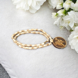 A sacred Hanuman Ji Locket embedded in a traditional Tulsi Mala, symbolizing strength, protection, and devotion to Lord Hanuman
