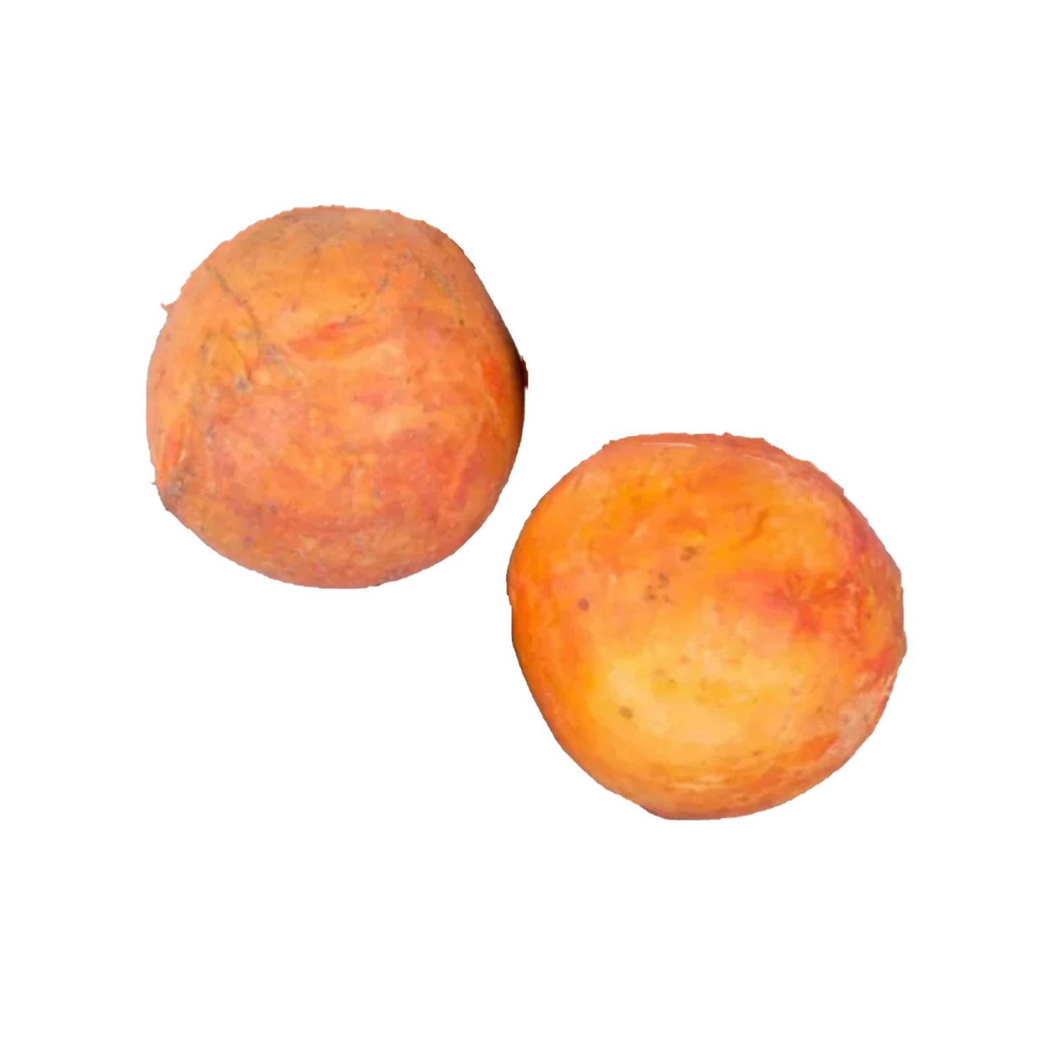A set of two natural Goulochan (Gorochan) balls placed on a sacred cloth, ready for making Yantras, Tilak, or use in spiritual remedies