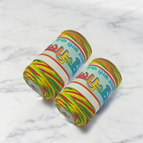 A set of vibrant colored Moli Dhaga threads tied in a bundle, ideal for religious ceremonies and spiritual protection.