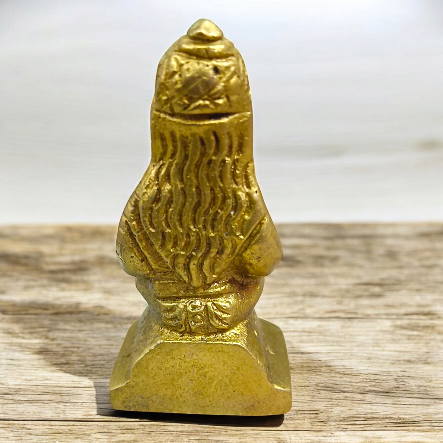 A small brass Parvati Mata Murti idol, intricately designed with a divine representation of Maa Parvati, ideal for worship and spiritual practices.