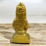 A small brass Parvati Mata Murti idol, intricately designed with a divine representation of Maa Parvati, ideal for worship and spiritual practices.