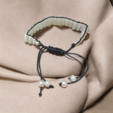 A stretchable white pearl (motii) bracelet with a timeless design, symbolizing purity, peace, and elegance – perfect for emotional balance and spiritual healing