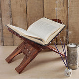 A sturdy and elegant Rahel Wooden Book Reading Stand with an adjustable angle, perfect for reading books, tablets, or documents hands-free.