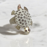 A stylish Tortoise Ring, featuring a tortoise design adorned with zircon diamonds, symbolizing longevity, stability, and protection.