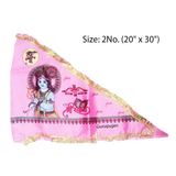 A vibrant Khatu Shyam Ji Triangle Flag in pink color, measuring 30x40 inches, symbolizing Lord Shyam Baba's divine protection and blessings
