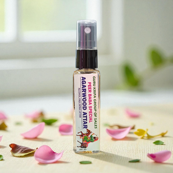 Agarwood Spray Attar  | Peer Baba Alcohol-Free Long-Lasting Fragrance