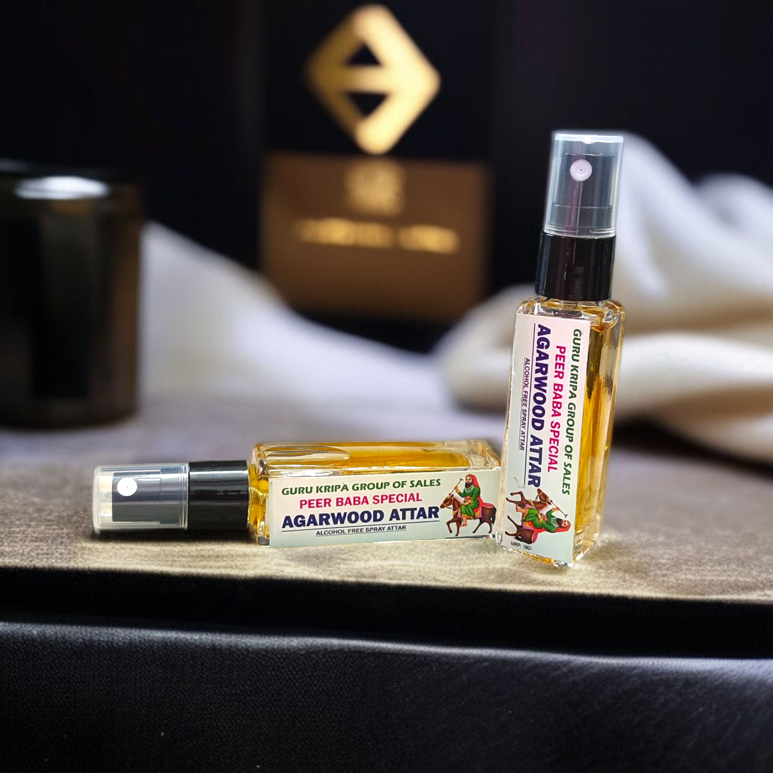 Agarwood Spray Attar 25ML bottle from Peer Baba Special Collection – Alcohol-Free, Long-Lasting Natural Fragrance by Gurupujan