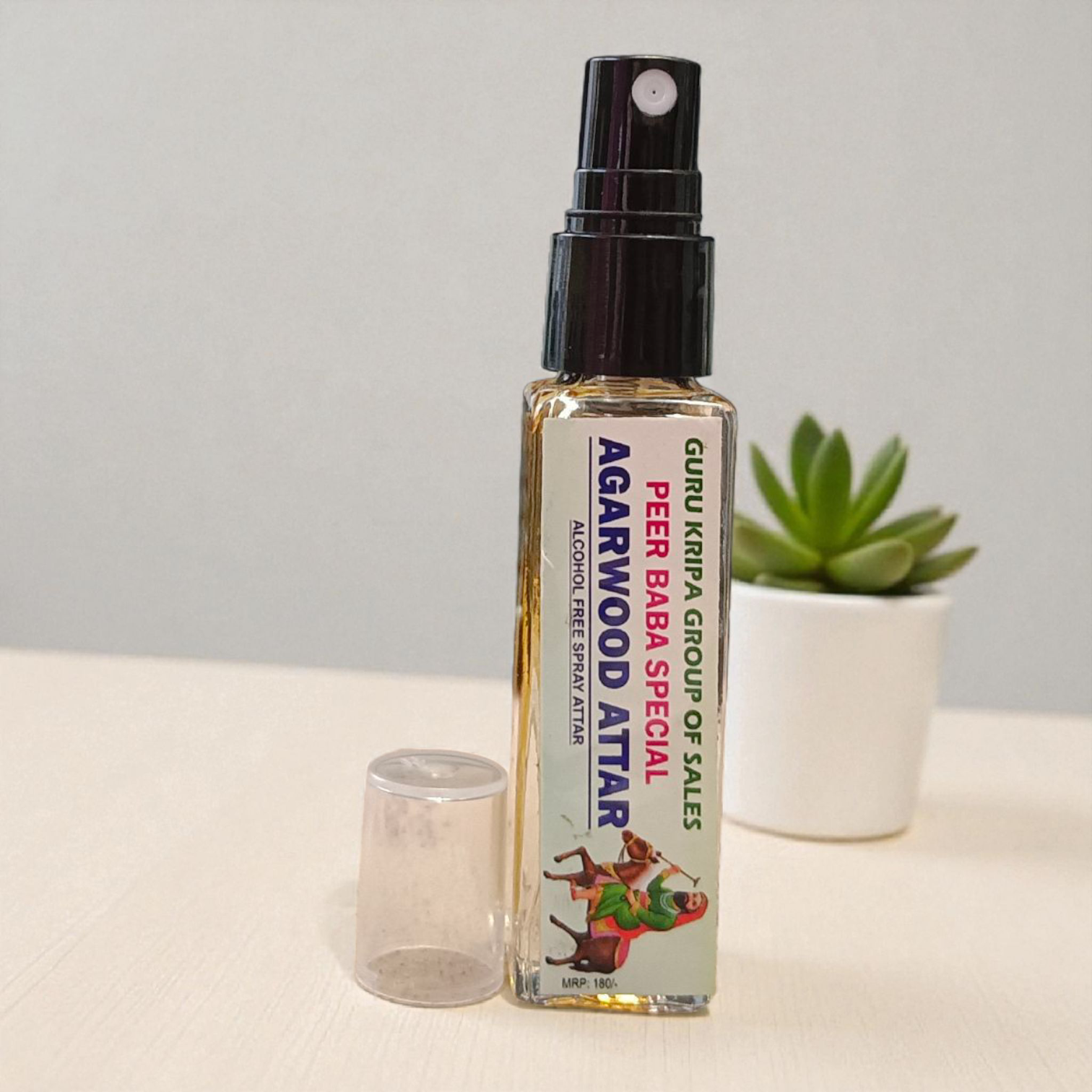 Agarwood Spray Attar 25ML bottle from Peer Baba Special Collection – Alcohol-Free, Long-Lasting Natural Fragrance by Gurupujan