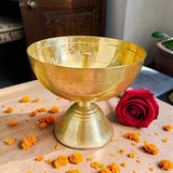 Akhand Jyot Brass Diya 250GM for Hindu Puja Rituals, Temple Worship, Aarti Lamp and Daily Spiritual Practices