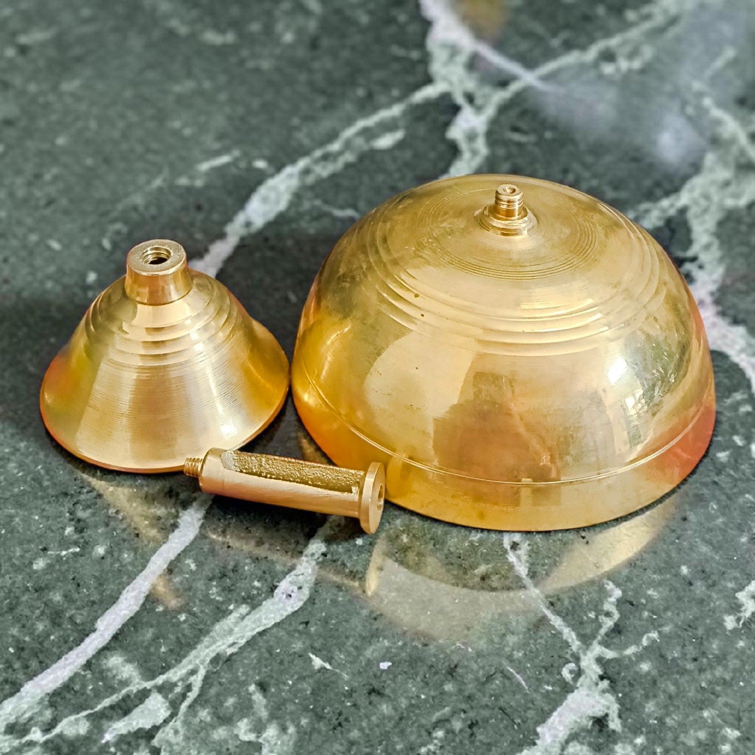 Akhand Jyot Brass Diya 250GM for Hindu Puja Rituals, Temple Worship, Aarti Lamp and Daily Spiritual Practices