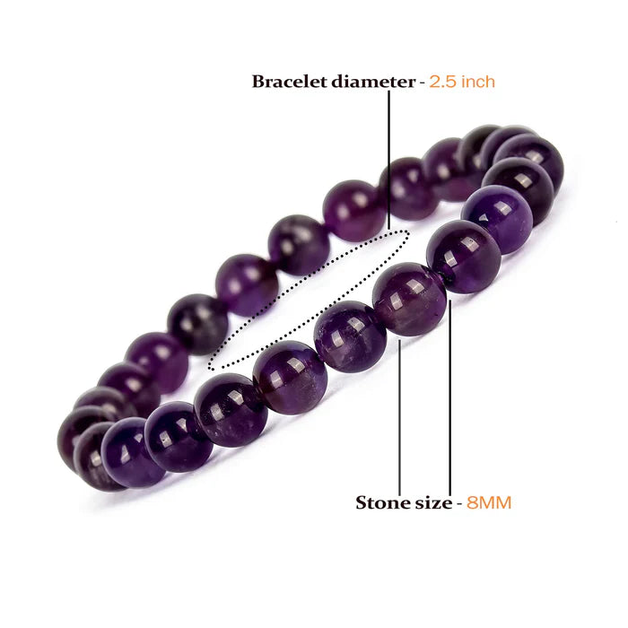 Amethyst Bracelet – Natural healing gemstone bracelet for spiritual growth, emotional healing, and mental clarity.
