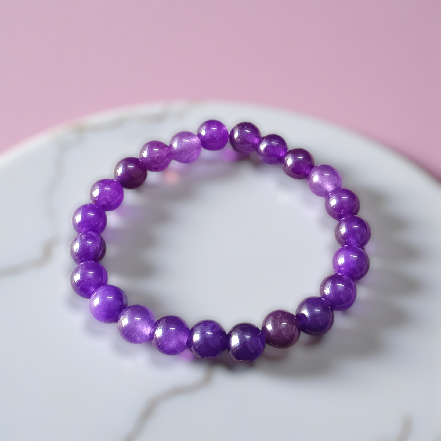 Amethyst Bracelet – Natural healing gemstone bracelet for spiritual growth, emotional healing, and mental clarity