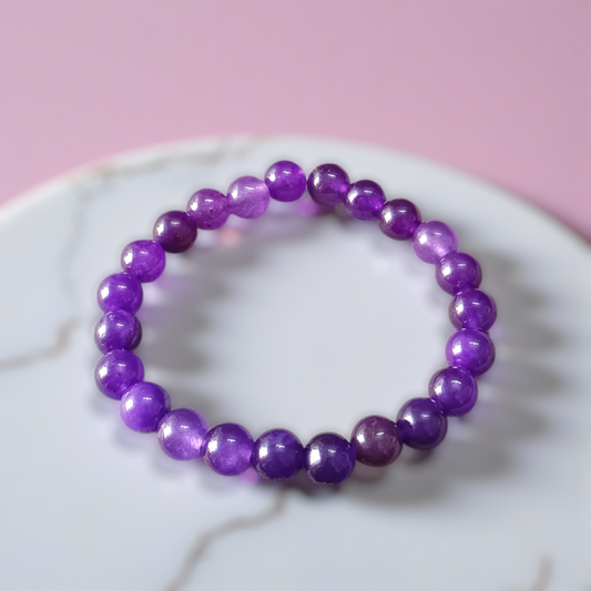 Amethyst Bracelet – Natural healing gemstone bracelet for spiritual growth, emotional healing, and mental clarity