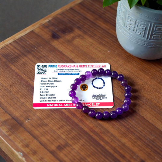 Amethyst Bracelet – Natural healing gemstone bracelet for spiritual growth, emotional healing, and mental clarity