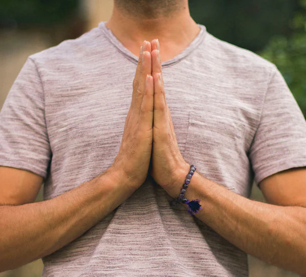 Amethyst Mala 27+1 beads made from natural Amethyst stones, designed to bring calmness, mental clarity, and emotional balance.