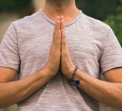 Amethyst Mala 27+1 beads made from natural Amethyst stones, designed to bring calmness, mental clarity, and emotional balance.
