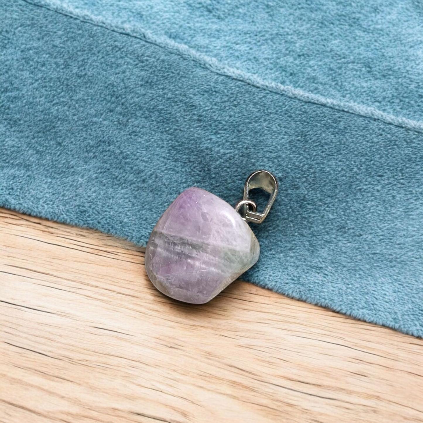 Amethyst Pendant – Natural Amethyst gemstone locket pendant on a chain, promoting emotional healing and spiritual awareness