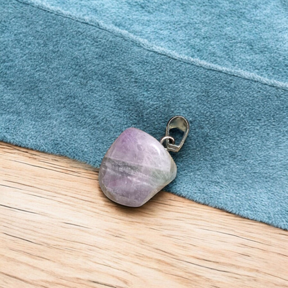 Amethyst Pendant – Natural Amethyst gemstone locket pendant on a chain, promoting emotional healing and spiritual awareness