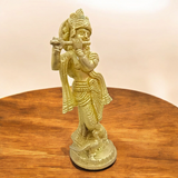 An elegant Brass Krishna Ji Murti, intricately designed, symbolizing devotion, love, and spiritual wisdom.