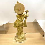 An elegant Brass Krishna Ji Murti, intricately designed, symbolizing devotion, love, and spiritual wisdom.
