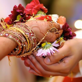 An energized Taweez for marriage success tied with a knotted thread, personalized with the wearer’s name, and blessed by Guru Ji and God Vishnu for attracting a life partner and resolving marriage issues
