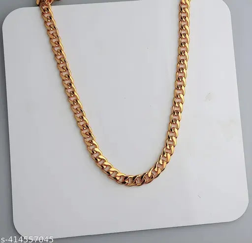 Artificial Gold Chain 1 Gram Gold Plated 20 Inch for boys and men, offering a stylish, affordable accessory for any occasion.