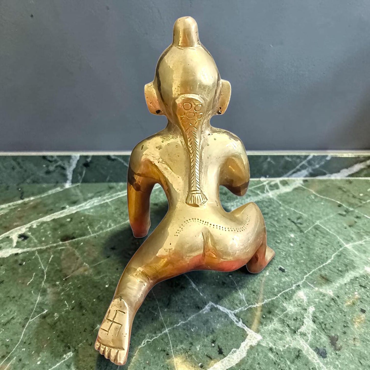 Ashtadhatu Brass Laddu Gopal Idol 10 Inch Lord Krishna Murti for Home Temple Daily Puja Gurupujan