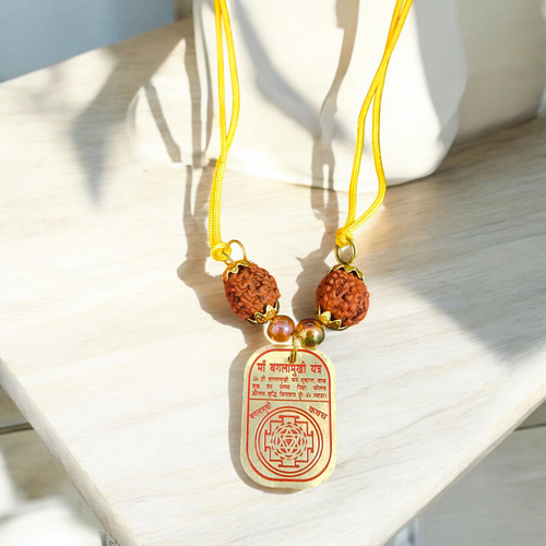 Baglamukhi Kawach Pendant in Yellow Thread – Divine Protection & Blessings