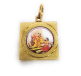 Baglamukhi Locket with Gold Chain, offering divine protection, prosperity, and blessings, ideal for daily wear and spiritual practices.
