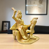Baglamukhi Mata Statue in brass, 12cm in height, offering divine protection and blessings of prosperity and success