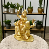 Baglamukhi Mata Statue in brass, 12cm in height, offering divine protection and blessings of prosperity and success