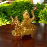 Baglamukhi Mata Statue in brass, 12cm in height, offering divine protection and blessings of prosperity and success