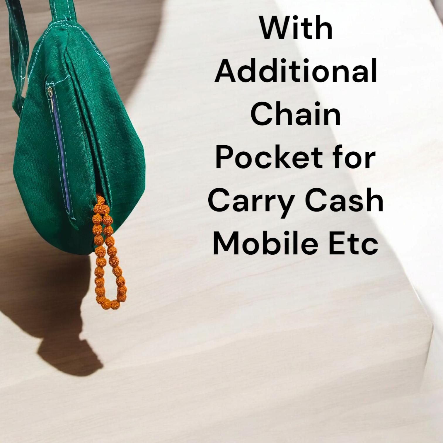 Bal Gopal Gomukhi cotton bag for storing Japa Mala beads, designed for spiritual protection and purity.